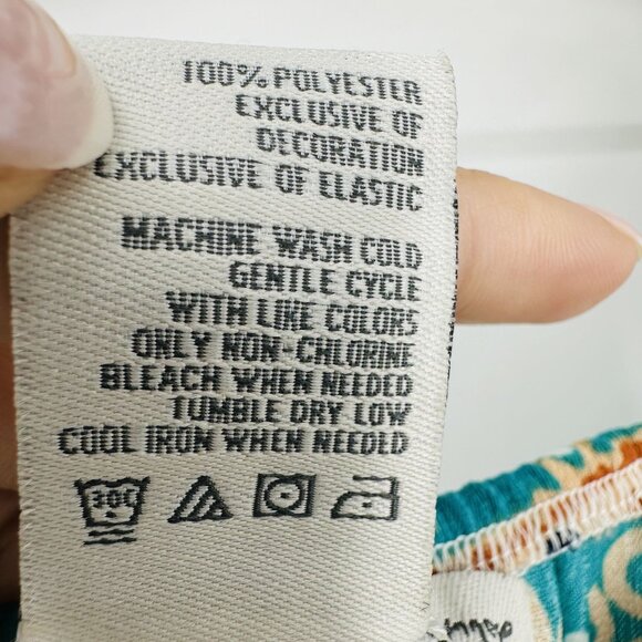 American Rag Teal Multi Sleeveless Ruffle Strap Button Down Tassel Maxi Dress S - Picture 10 of 10